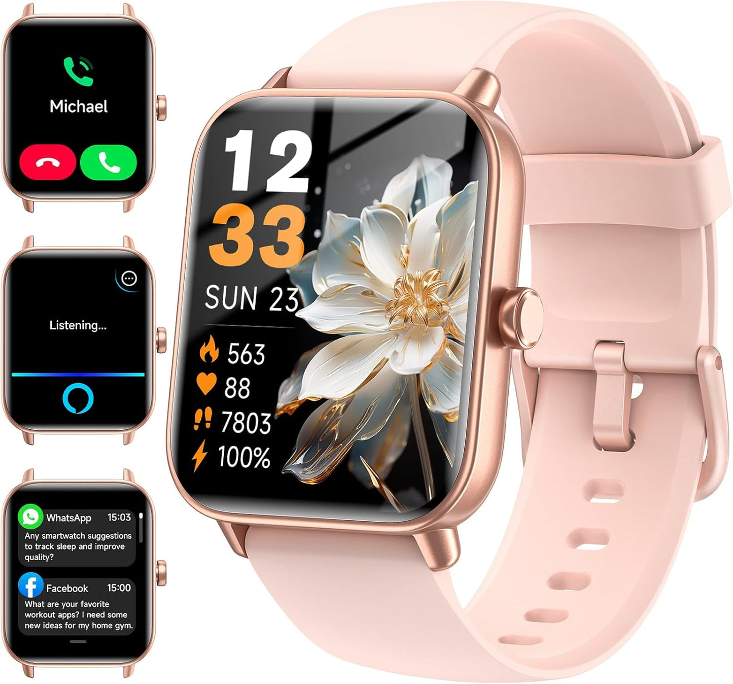 IDW19 Reloj inteligente Rosa.