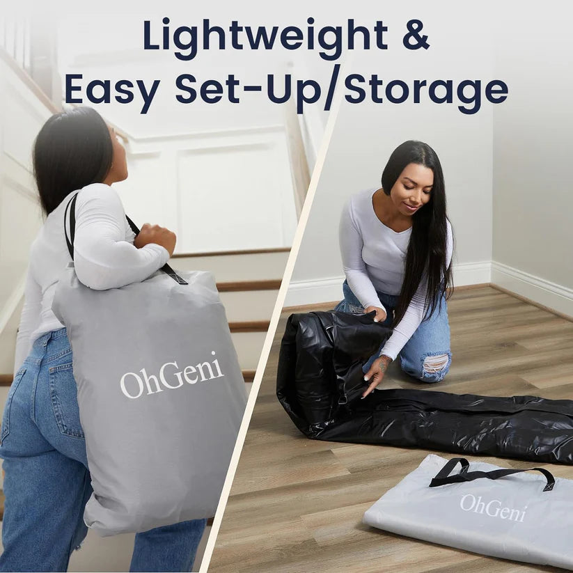 Colchón de aire Queen bomba incorporada 18"elevado (USADO)