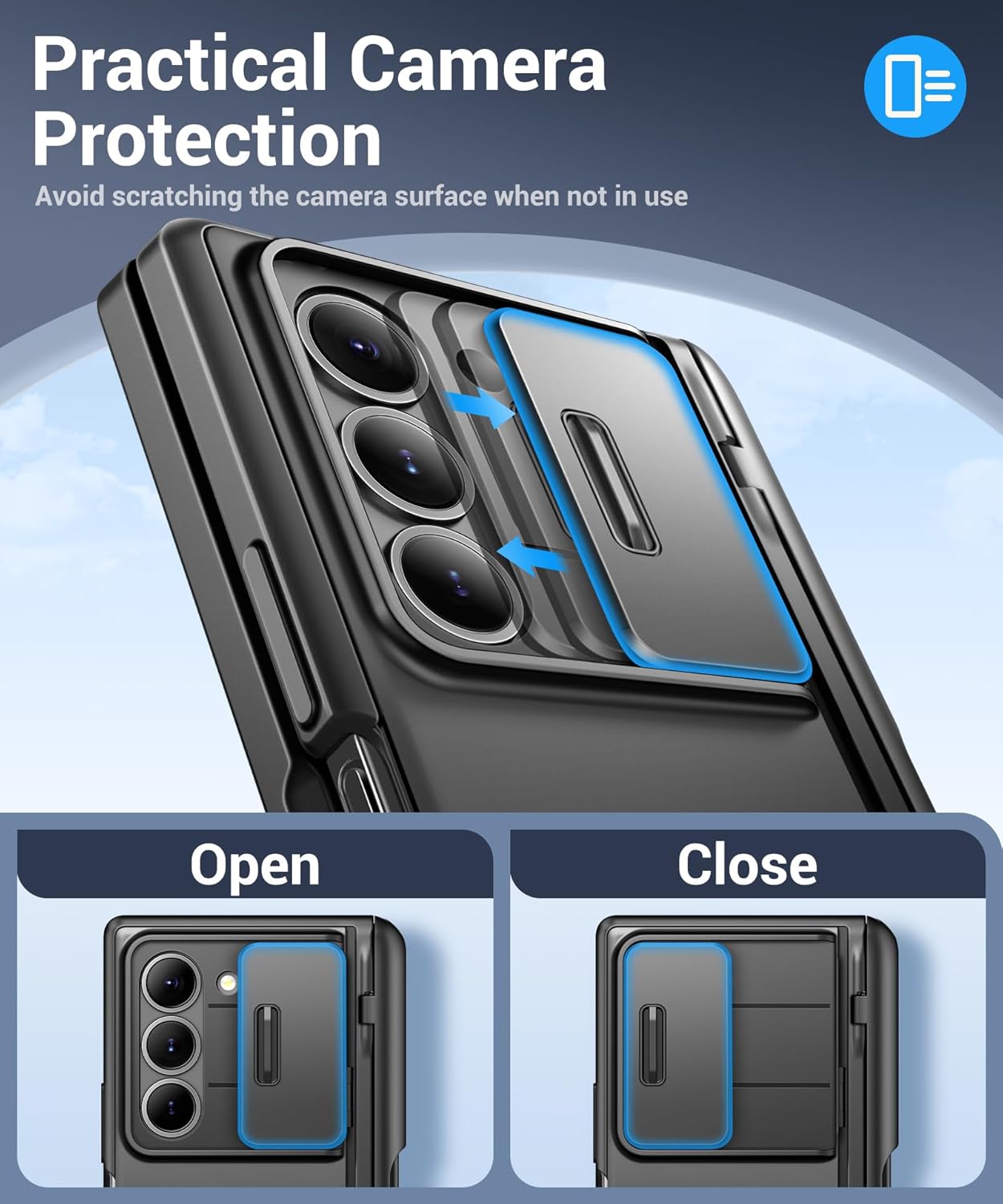 Funda para Galaxy Z Fold 6, protector de pantalla, soporte p/bolígrafo.