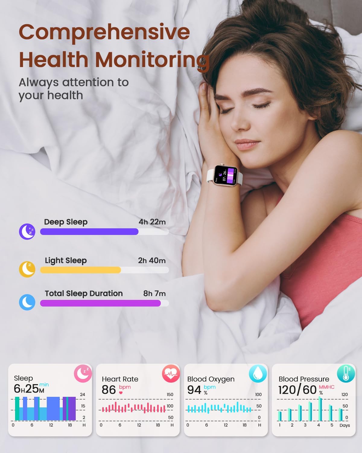 Reloj inteligente para mujer con función de teléfono