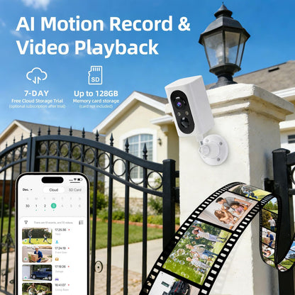 Cámaras Seguridad WiFi 2K Exterior IP65 Visión Nocturna