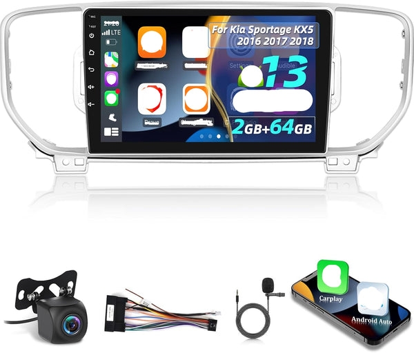 Pantalla Android 9" Kia Sportage CarPlay Android Auto WiFi