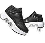 Patines Tipo Tenis Con Ruedas Ocultas Retráctiles EUR 38 25.3CM Negro