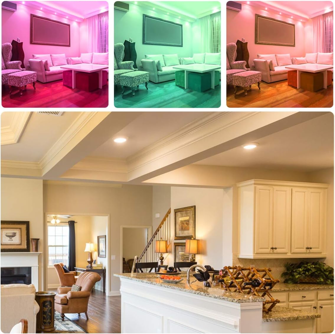 12 Focos LED empotrables para techo 12W 120V