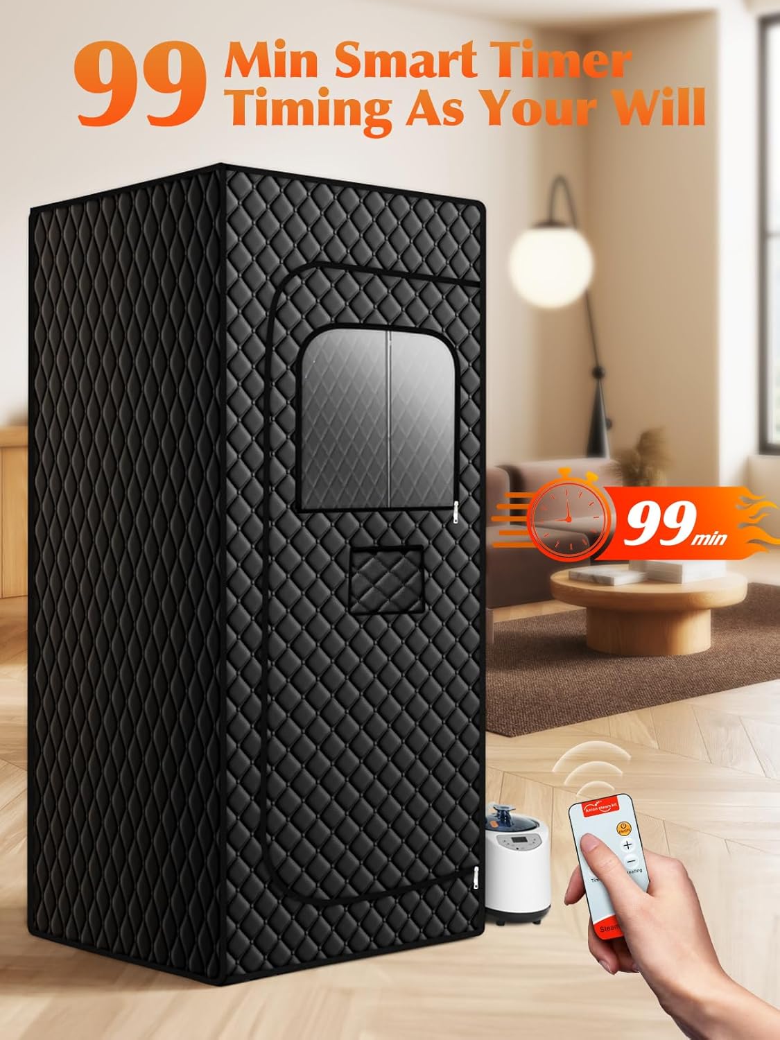 Sauna portátil para el hogar con generador de vapor de 3 L 1100 W.