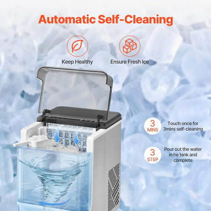 Máquina De Hielo Para Encimera 45 Libras En 24 Horas