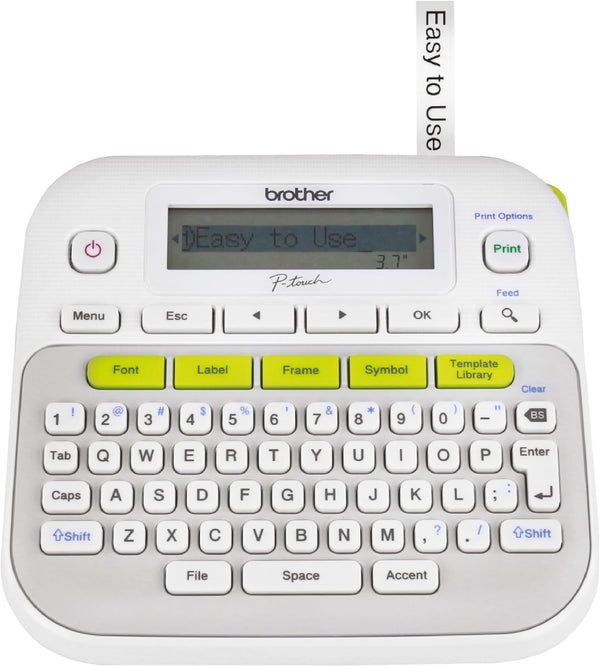 Rotulador Electrónico Brother PT-D210, 14 Fuentes, 617 Símbolos, 97 Marcos.
