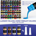 Kit de Pinturas Acrílicas en Lienzo, Nicpro de 80 pcs, 36ML.