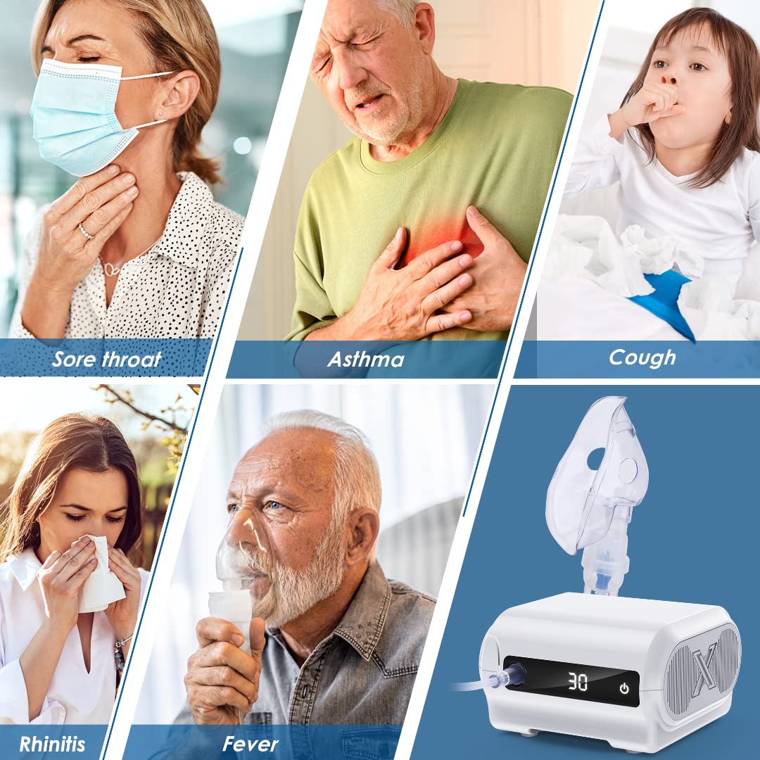 Nebulizador de visualización digital inteligente uux para adultos y niños.