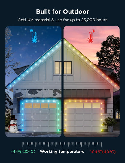 Tiras de luces Govee LED para exteriores, 30mts Control por App IP65