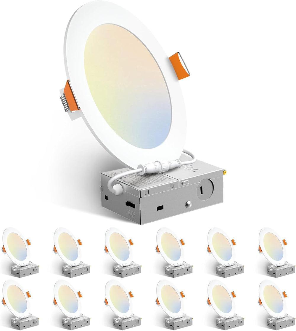 Amico paquete de 24 luces, empotrables ultrafinas, 6".