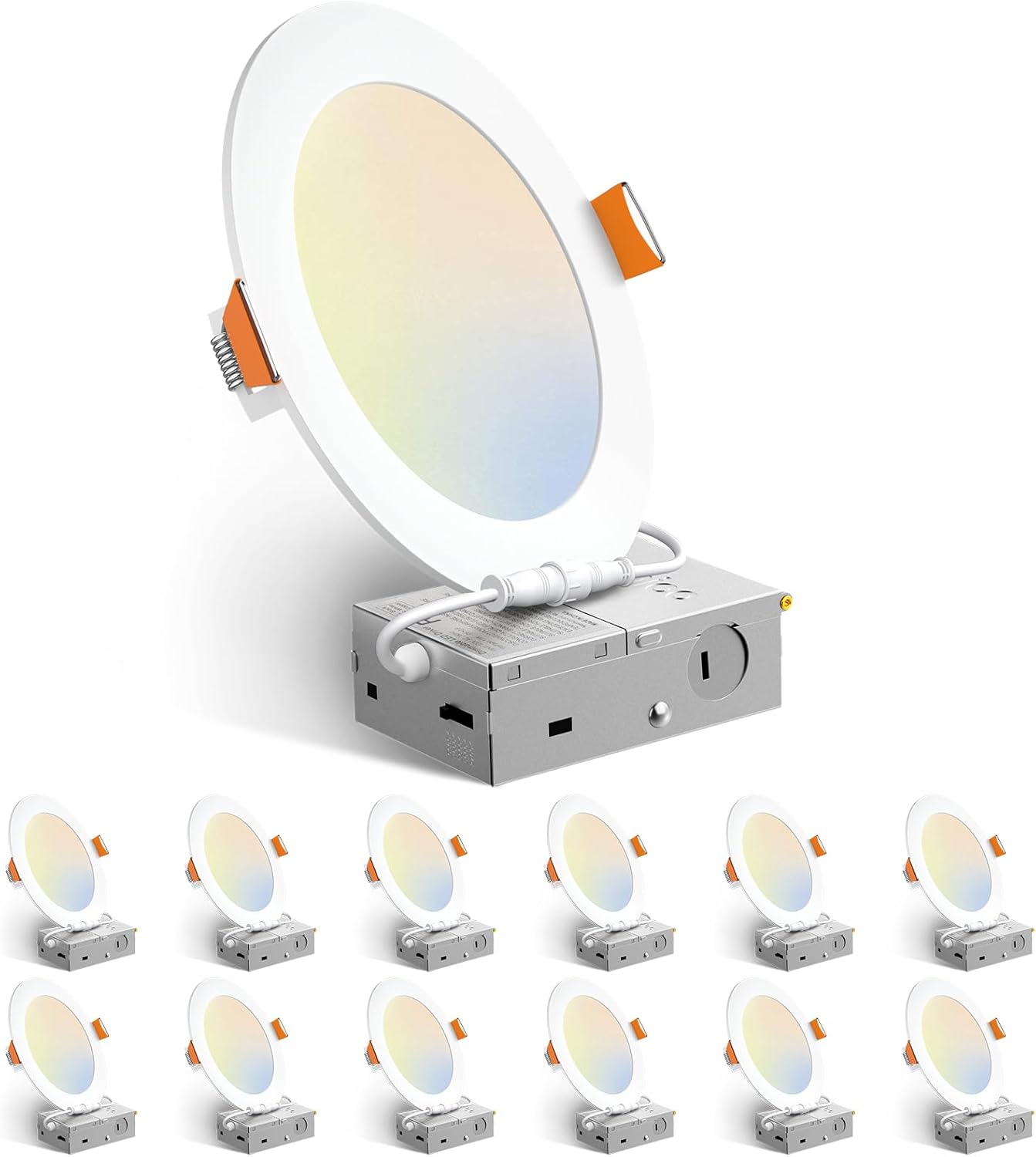 Amico paquete de 24 luces, empotrables ultrafinas, 6".