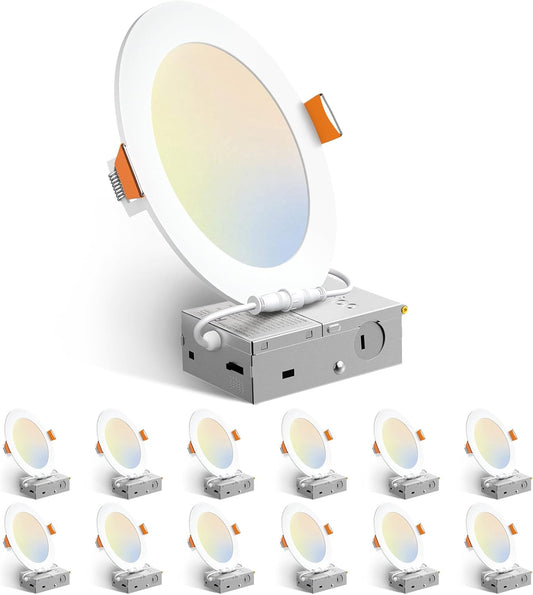 Amico paquete de 24 luces, empotrables ultrafinas, 6".