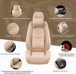 Fundas Asiento Automóviles KIDYACWST Beige Delanteras y Traseras