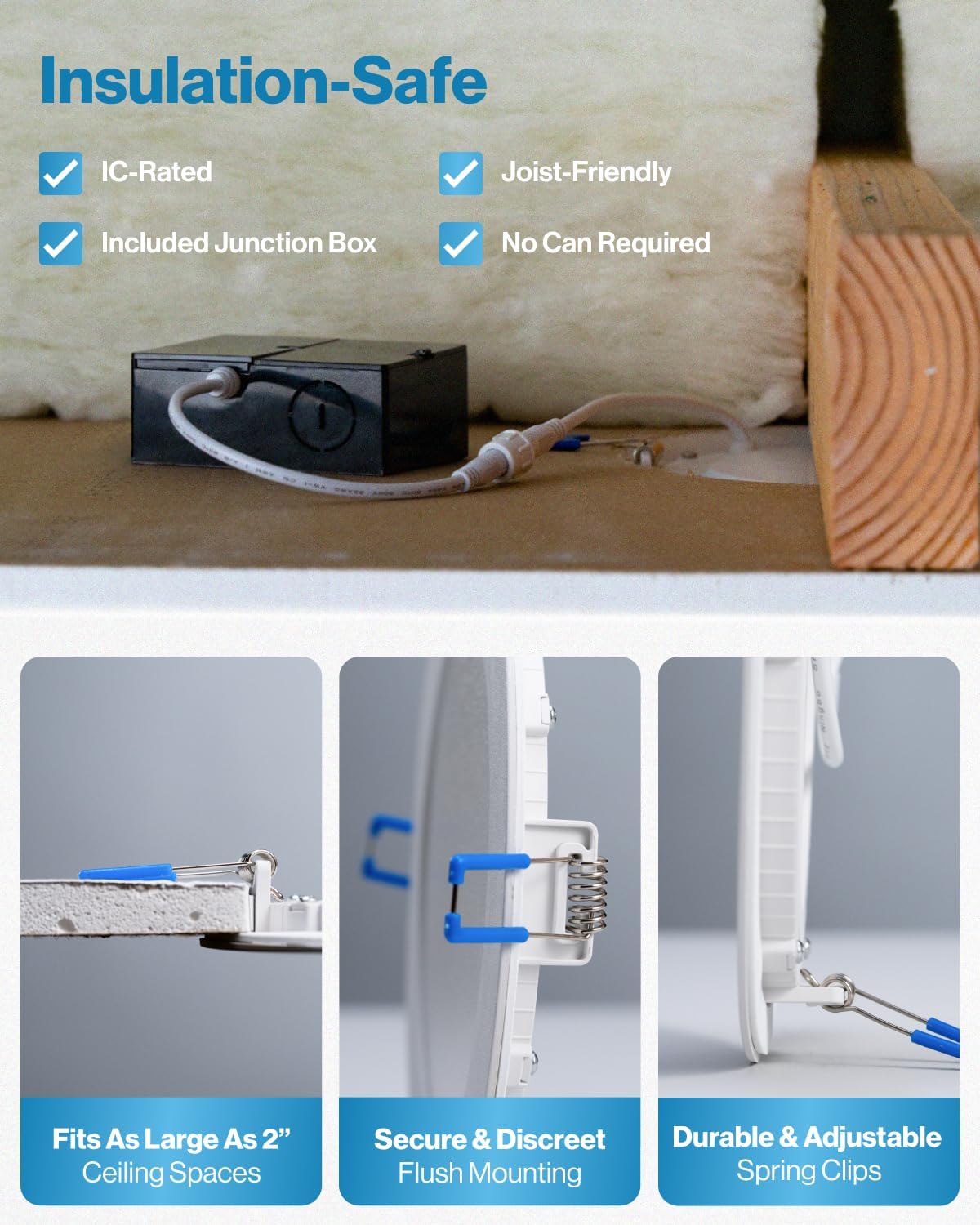 Paquete de 6 lámparas delgadas de 4" Sunco 10W