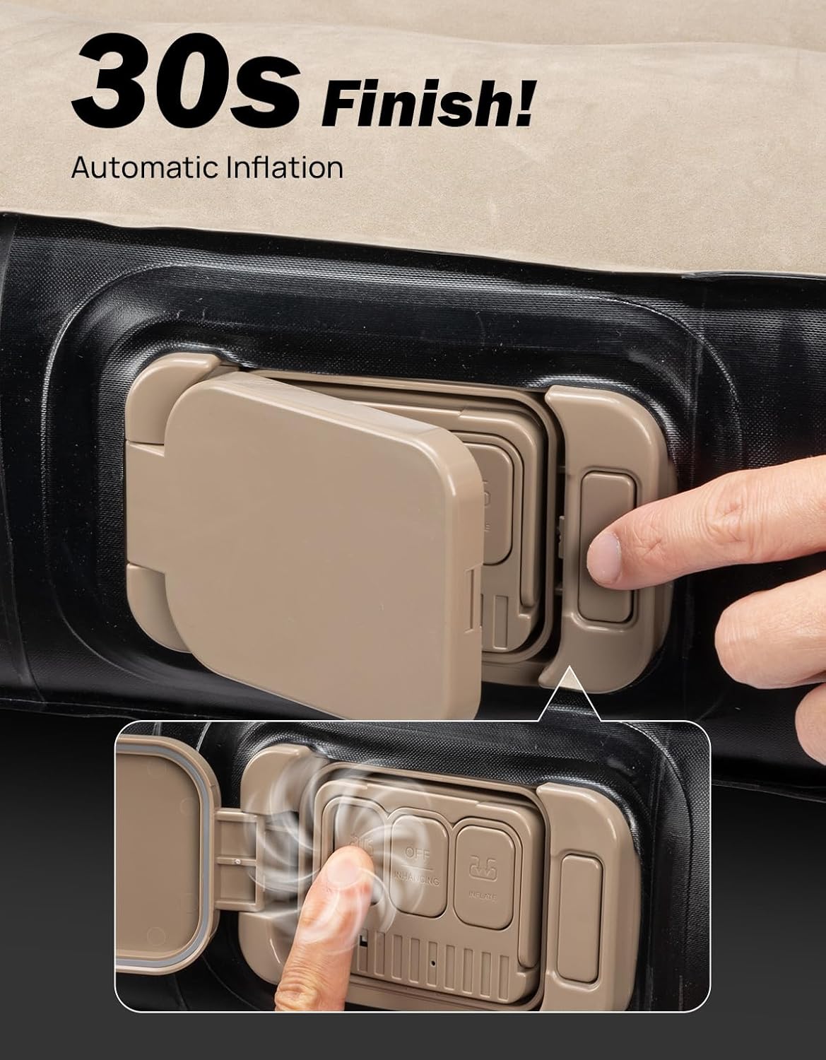 JOYTUTUS - Colchón inflable para SUV,cama de camping con bomba de aire.