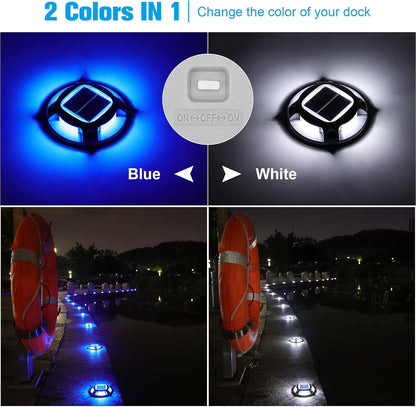 VOLISUN Paquete de 12 luces solares marinas para muelle