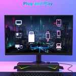 Altavoces de computadora para escritorio, entrada Bluetooth y USB.