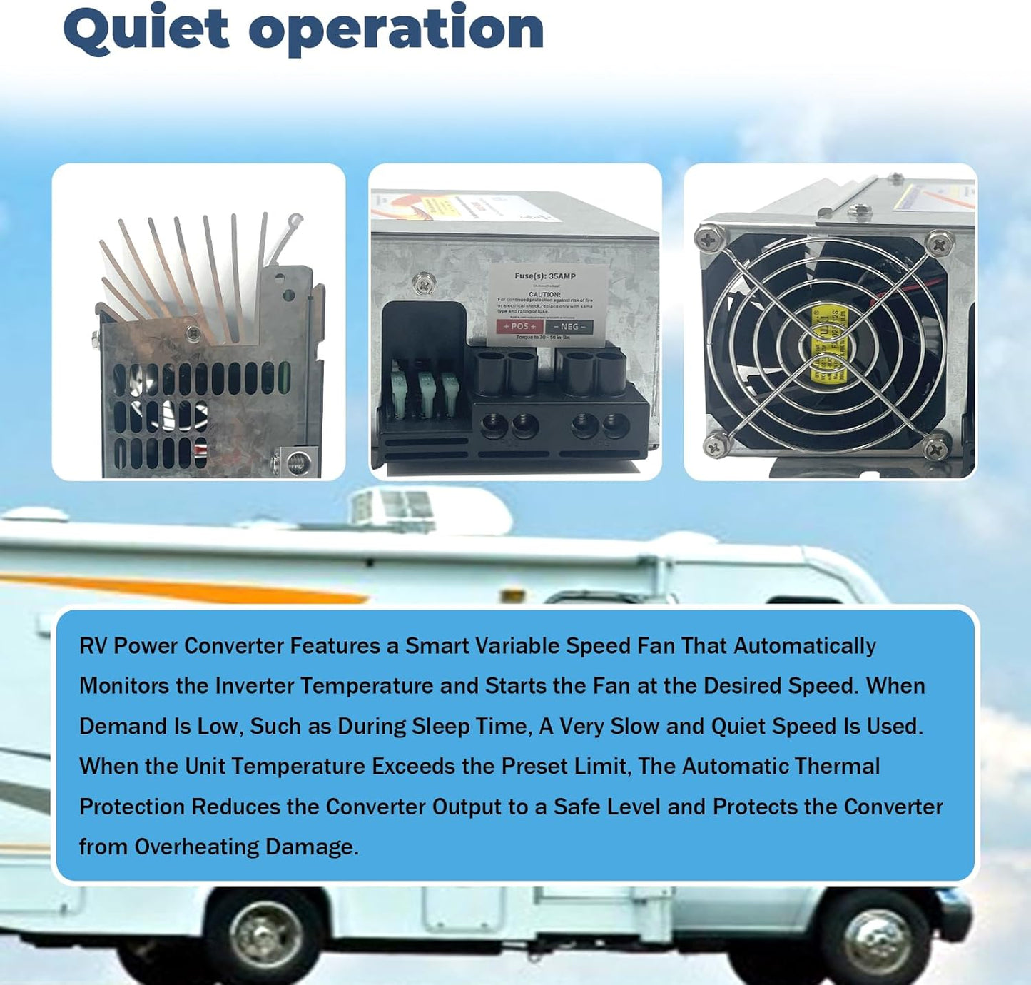 Convertidor de potencia RV de 12 V y 60 amp, Inteli-Power 9200.