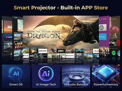 Proyector inteligente Goodee YG600, 4K con WiFi, 5G y Bluetooth