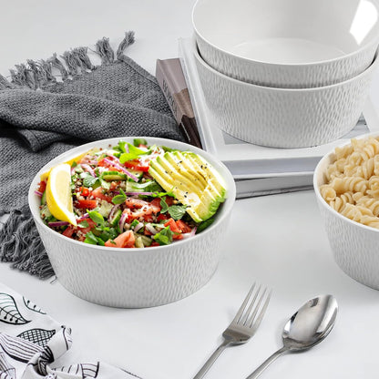 Juego 4 Cuencos Grandes 1.5L de 8" Pasta Sopa Ensalada VIDALENA