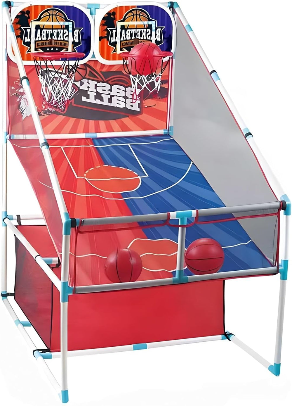 Juego De Baloncesto Arcade, Aro Doble, Infantil, Con Pelotas.