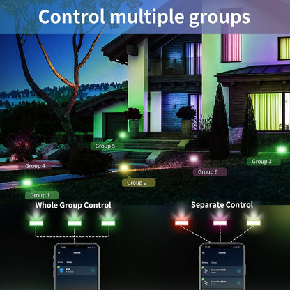 Focos LED para exteriores Lulijay de 30W, Bluetooth Smart, IP66