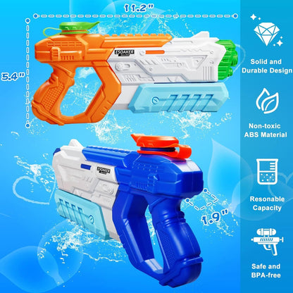 Paquete 8 pistolas de agua para niños de largo alcance