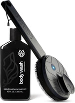 Cepillo vibrante para rostro y cuerpo con gel de ducha, Black Wolf.