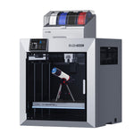 Impresora 3D QIDI Max4 Combo plateada con cámara calefaccionada y almacenamiento de filamento
