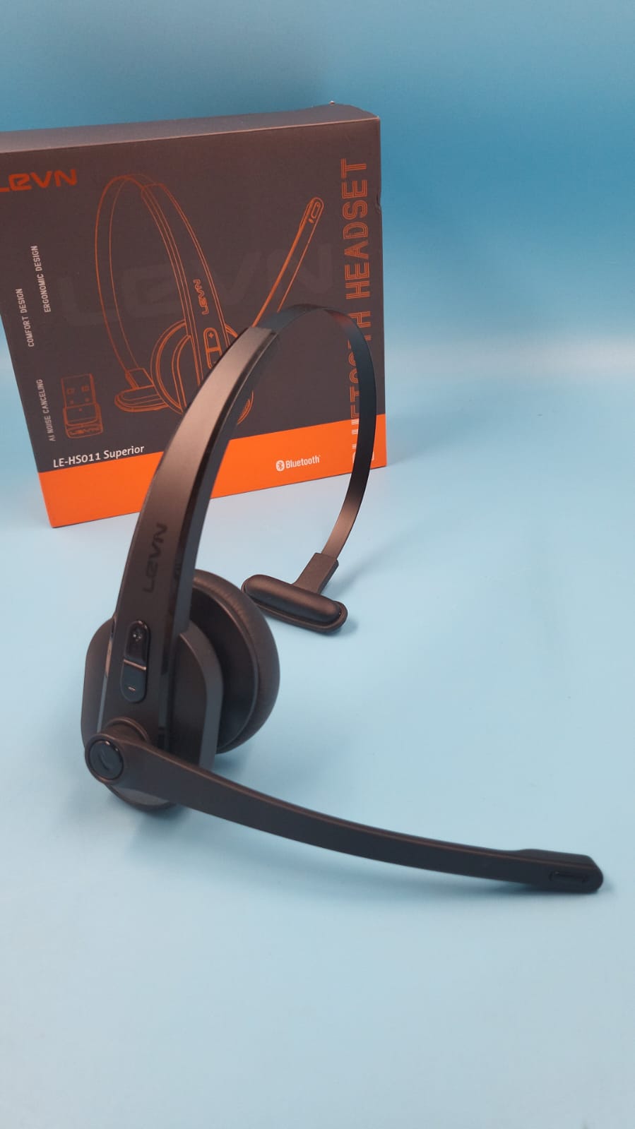 Auriculares inalámbricos con micrófono para el trabajo, LEVN , LE-HS011 Superior