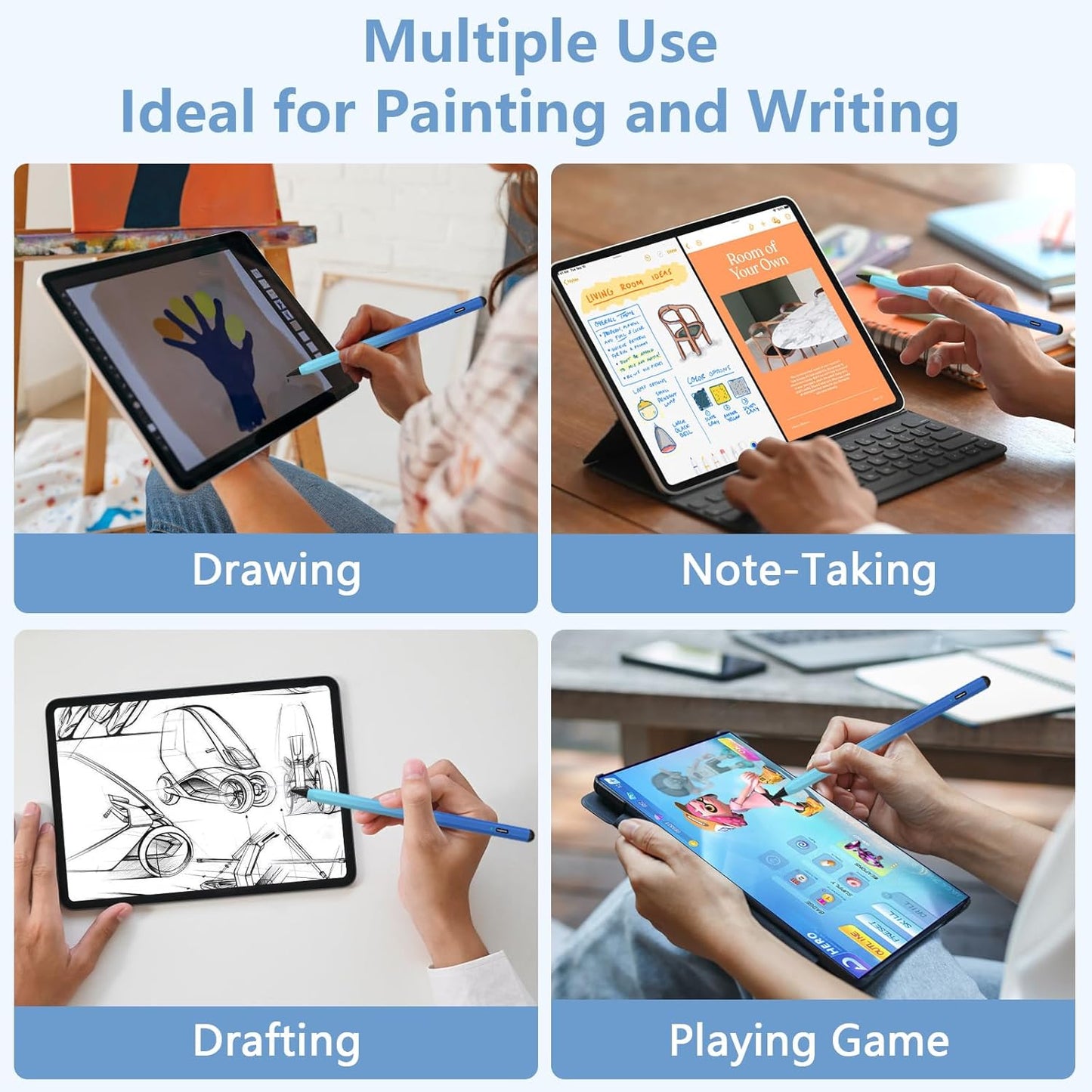 Lápiz óptico azul degradado universal para iPad Pro, Air y Mini.