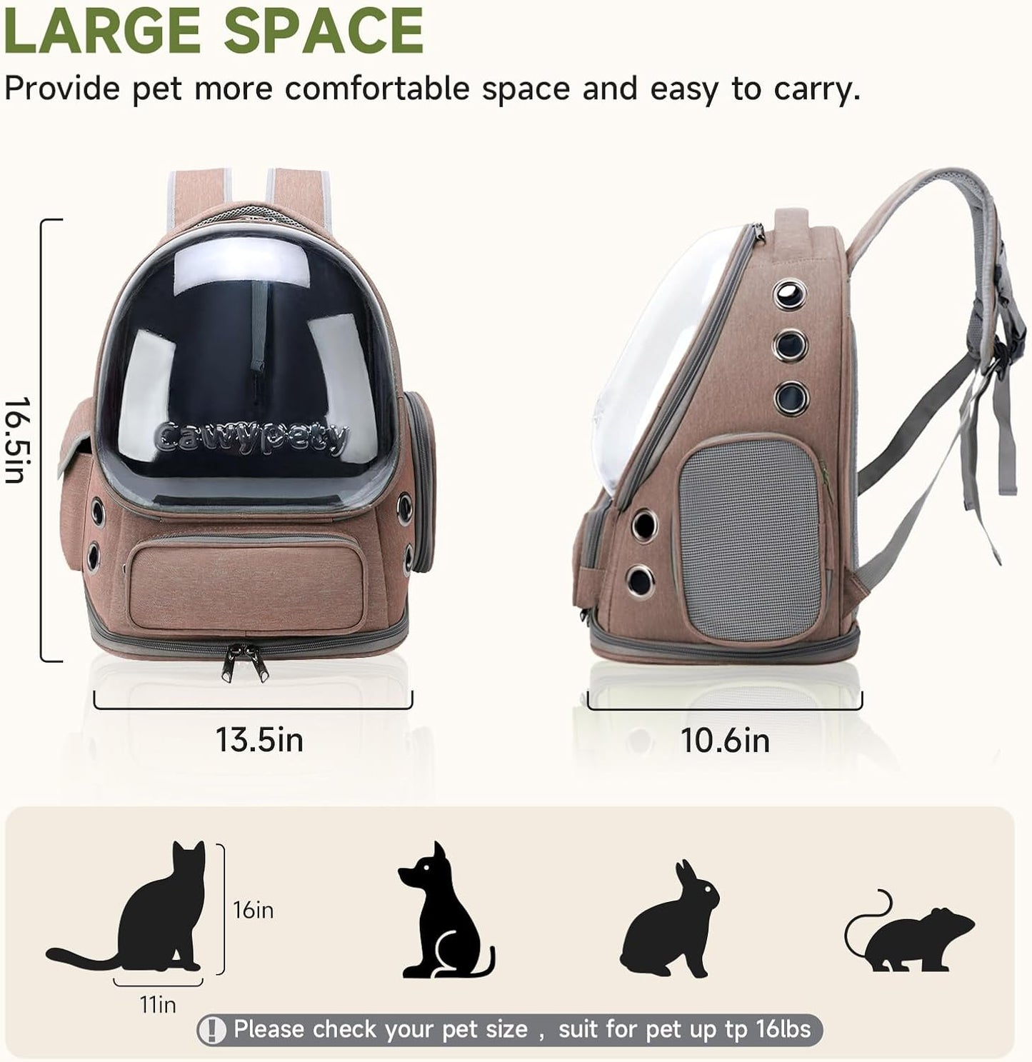 Mochila plegable de Burbujas para Gatitos a gatos medianos, Perros 18 libras.