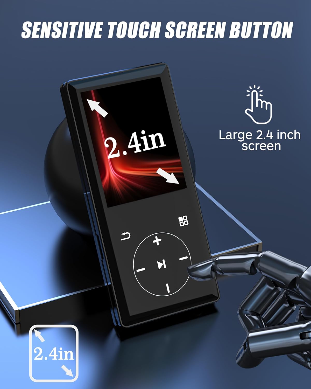 Reproductor Mp3 De 128 Gb Con Bluetooth, Sd+64gb (USADO)