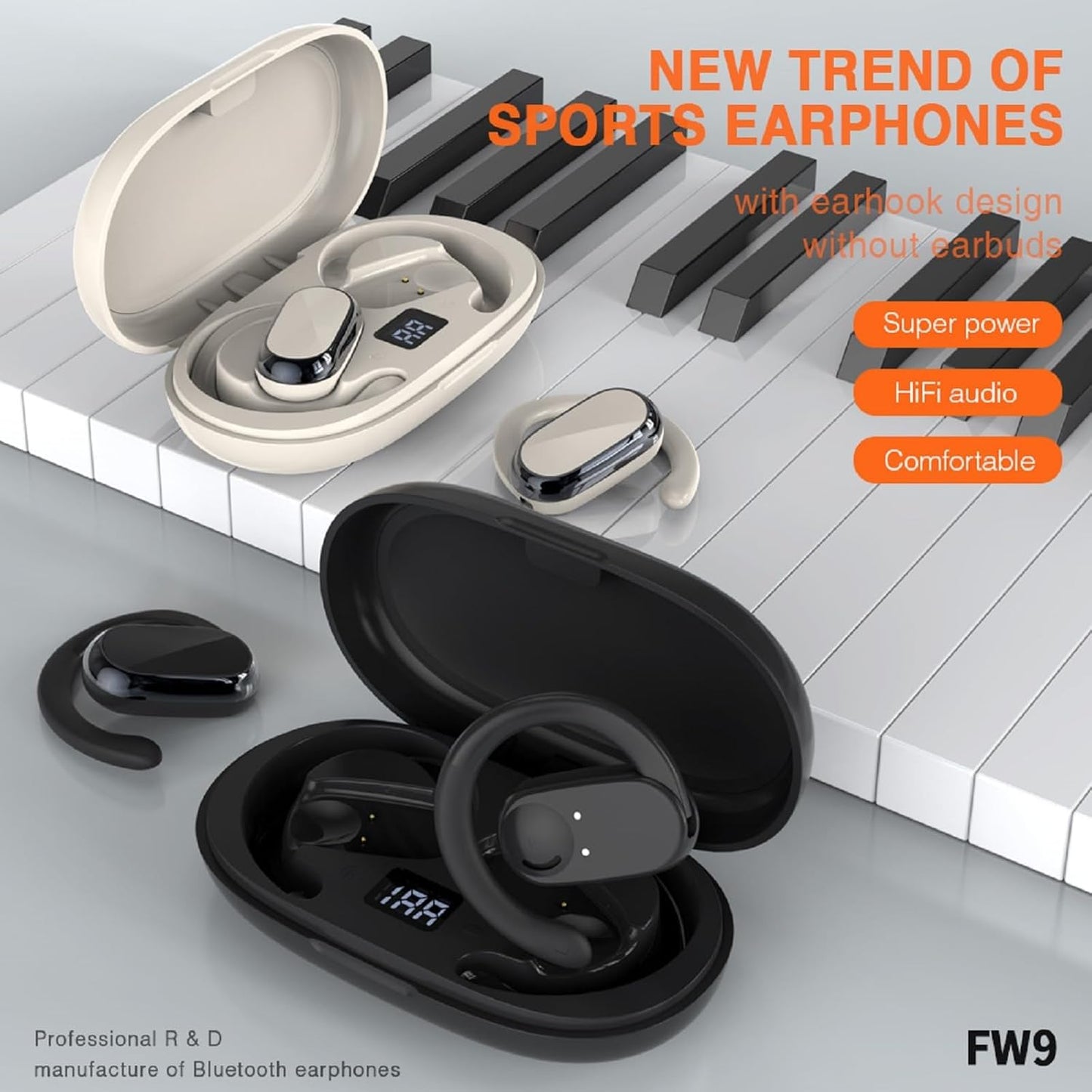 Auriculares inalámbricos FW9 Bluetooth colgantes