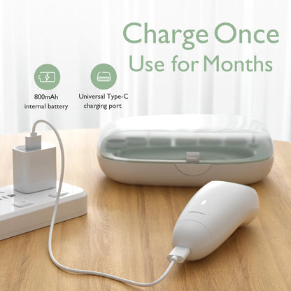 Recortadora de uñas eléctrica, recargable, MOMCOZY.