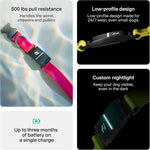 Collar inteligente para perros con GPS-AI, FI Series 3+, Talla S, Rosa.