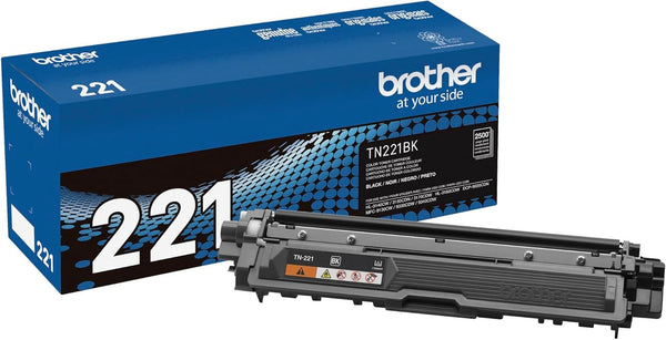 Cartucho de Tóner Brother Tn-221BK, negro, 2500 Páginas.
