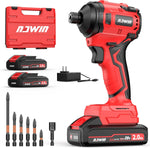 Kit de destornillador de impacto inalámbrico NAWIN de 20 V. con estuche.