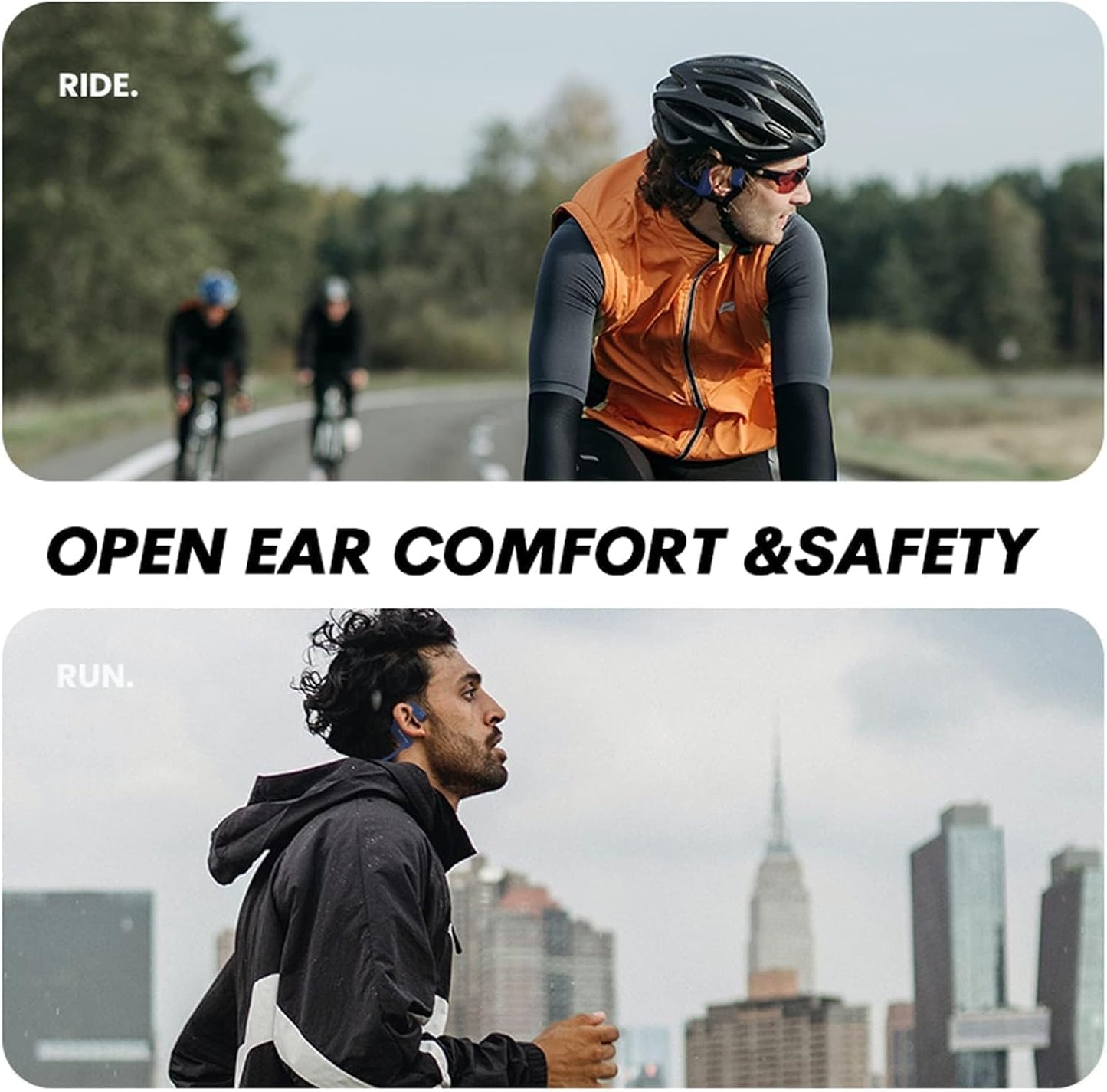 Auriculares de conducción ósea – IPX8 impermeable Bluetooth.