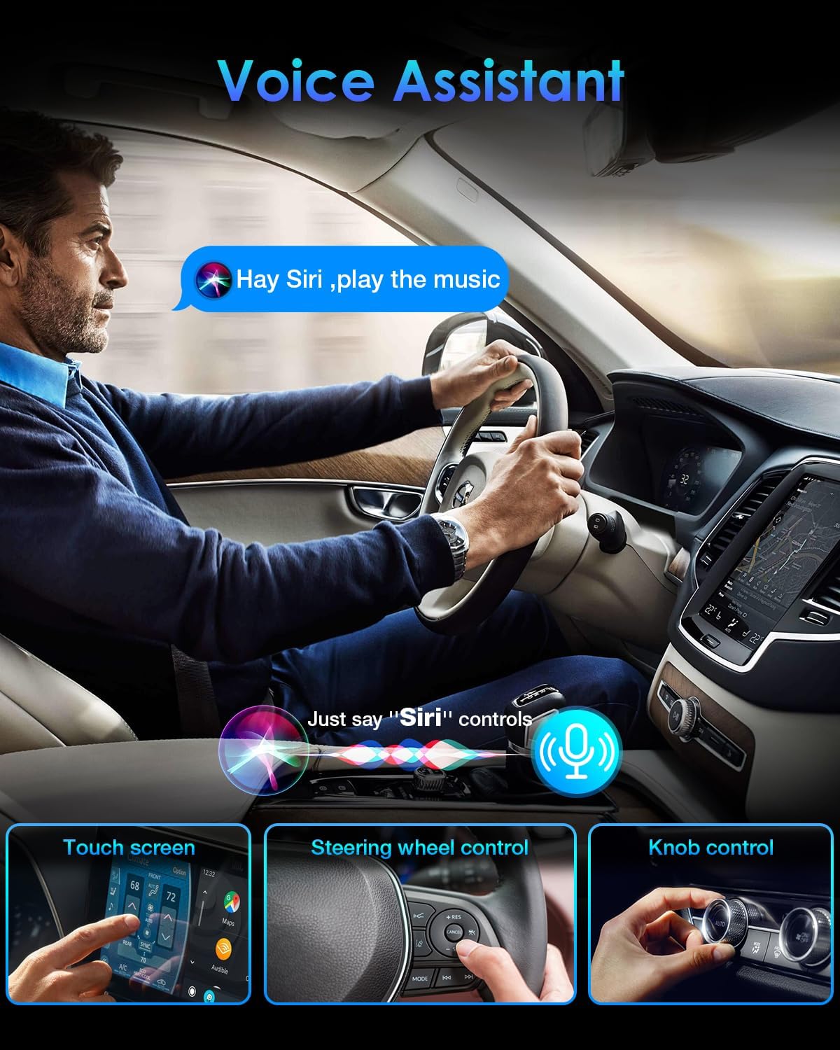 Adaptador inalámbrico CarPlay Plug and Play Asouny