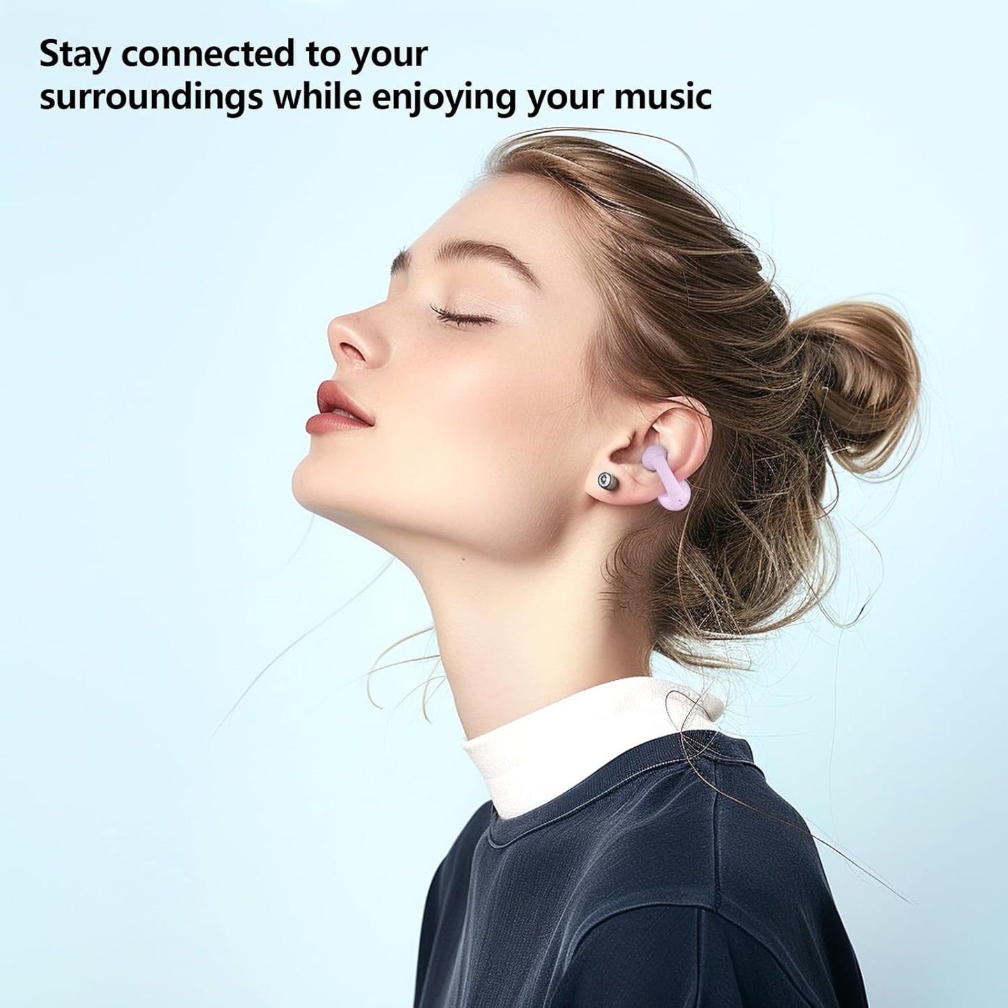 Auriculares de oreja abierta con clip Morados (Usados)