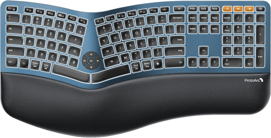 TECLADO ERGONOMICO PROTOARC EK01 PLUS, INALAMBRICO.