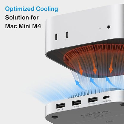 Base Dock IVANKY 13 En 1 Para Mac Mini M4 Con SSD NVMe HDMI 4K