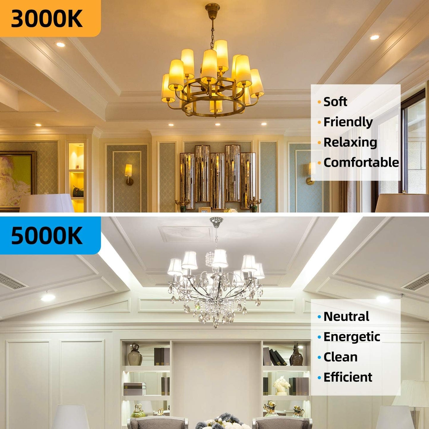 Paquete de 12 bombillas LED Edison ST58 vintage de 7W, 3000LMN.