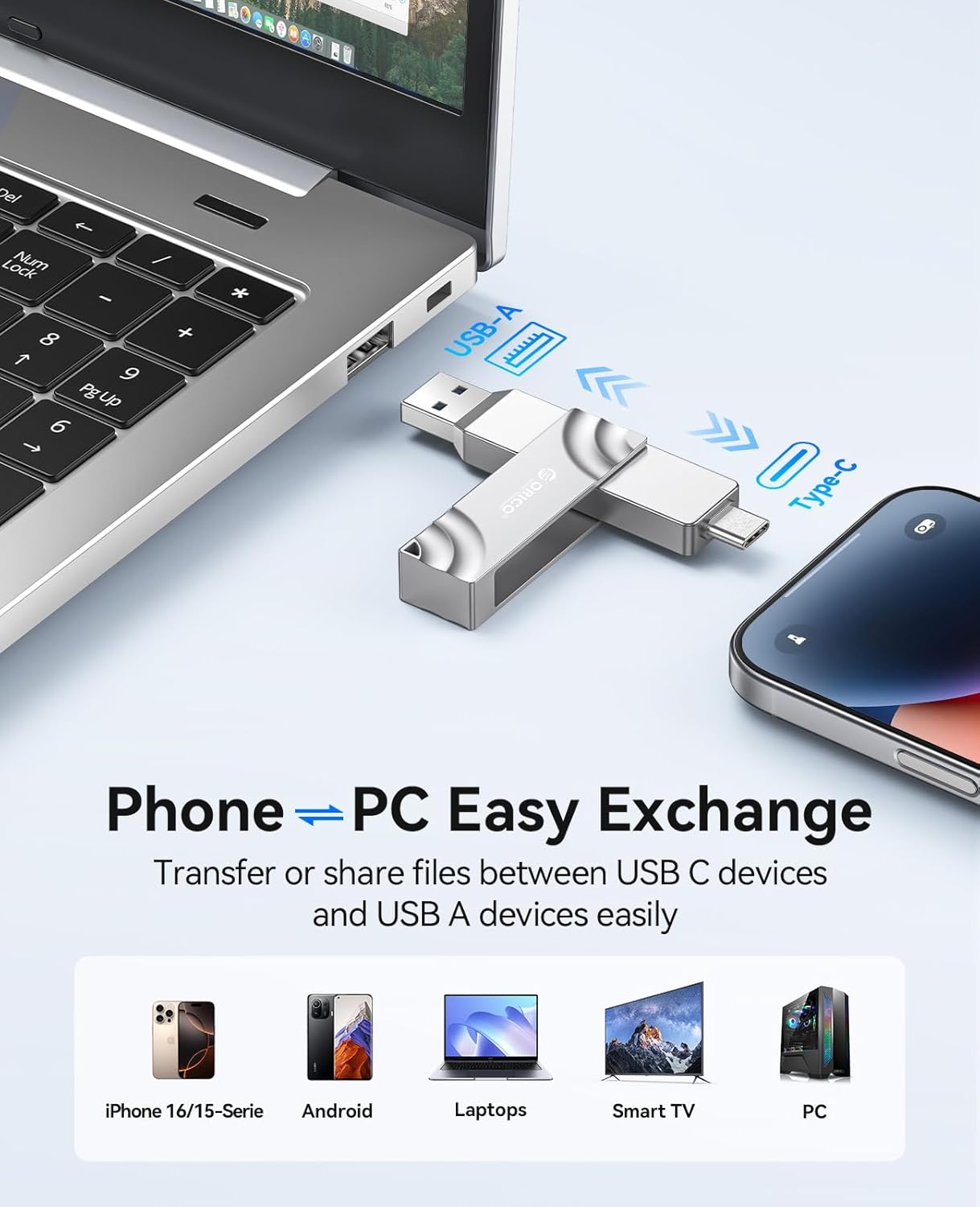 ORICO Unidad de estado sólido externa de 1 TB