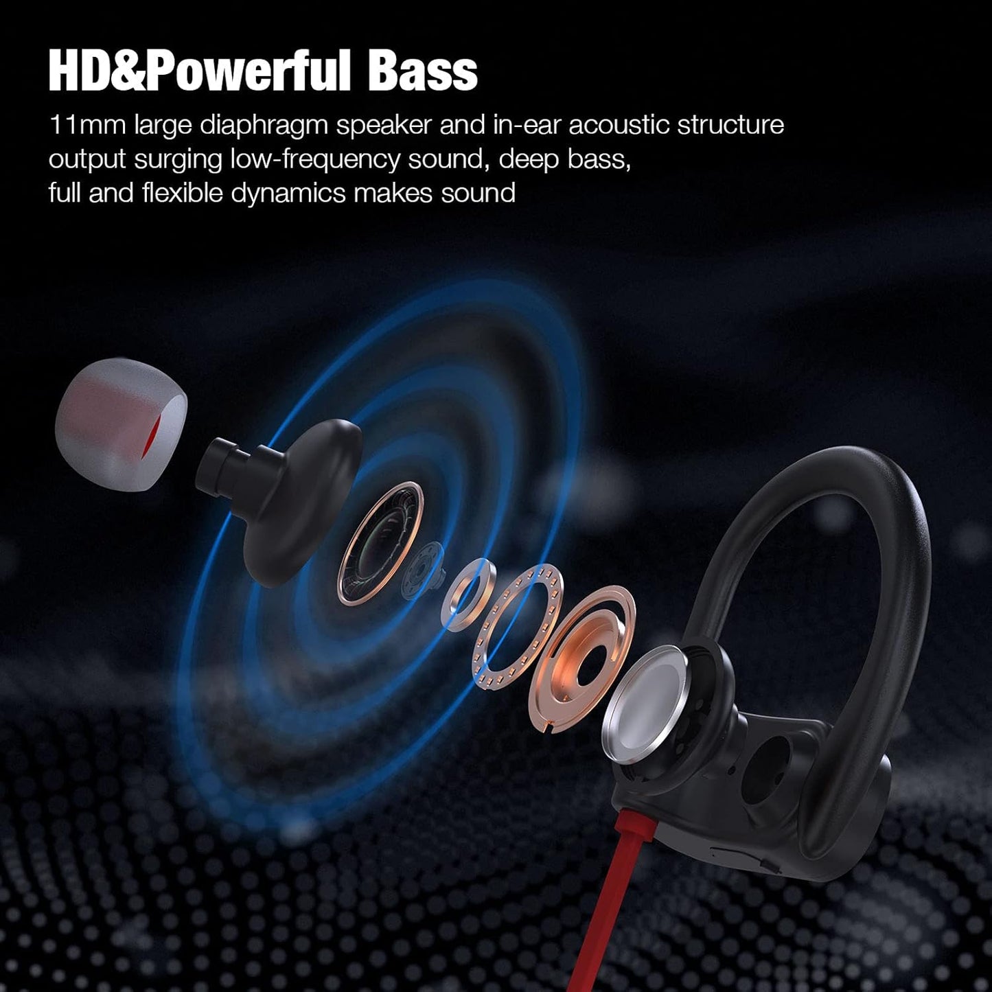 Auriculares Bluetooth Boean U8 IPX7 HiFi Bass