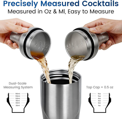 Coctelera Lexenic premium de 24Oz, 304-18/8 Acero Inoxidable, Lavatrastes.