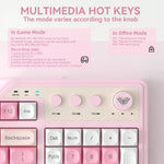 Teclado Inalámbrico Con Botón Multimedia Triple Modo Aula F3099