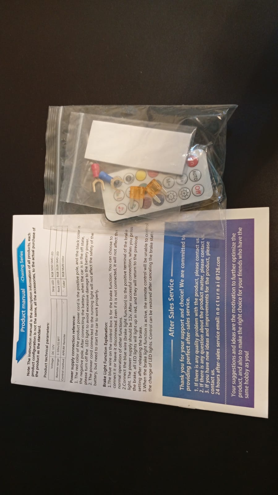 Kit de 16 luces LED, RGB para motocicleta, control de aplicación.